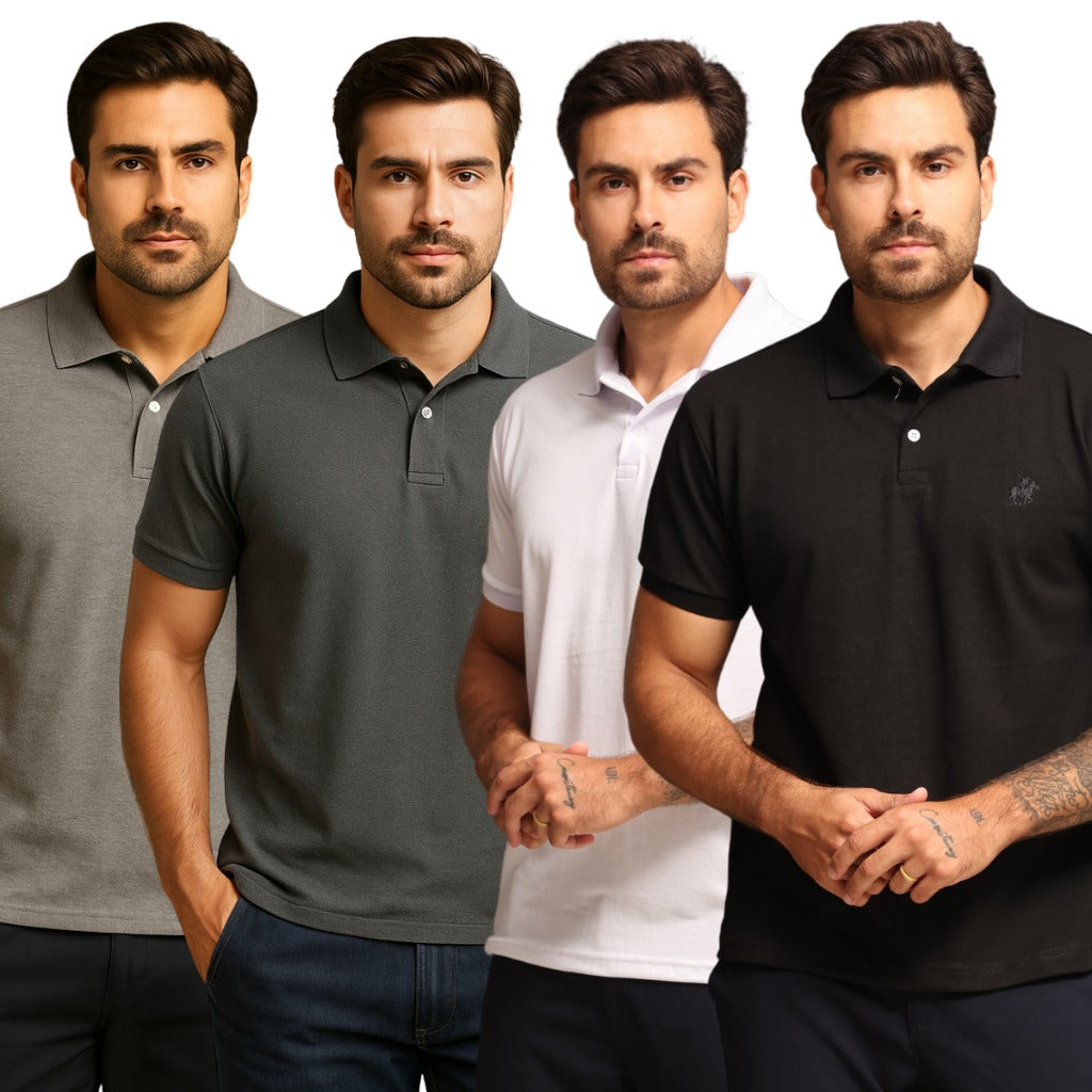 Kit 4 Camisa Polo Domani