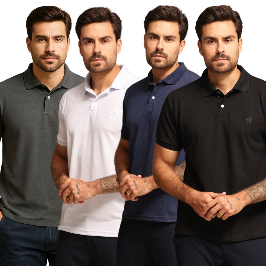 Kit 4 Camisa Polo Domani