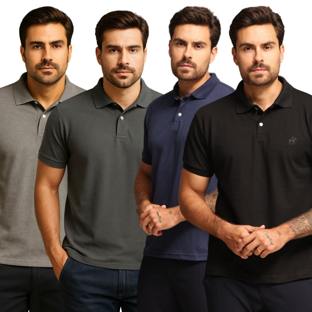 Kit 4 Camisa Polo Domani